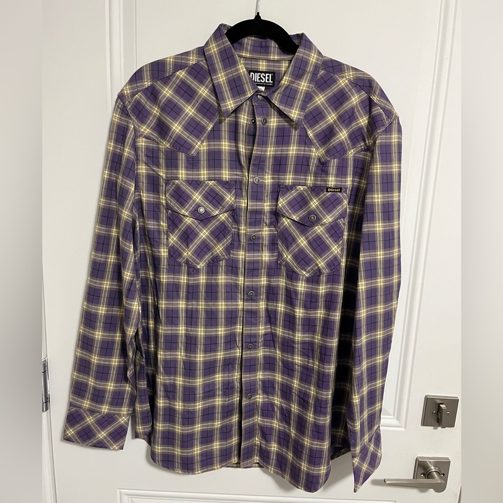 NWT - Diesel Men's Western Check Shirt - Size M